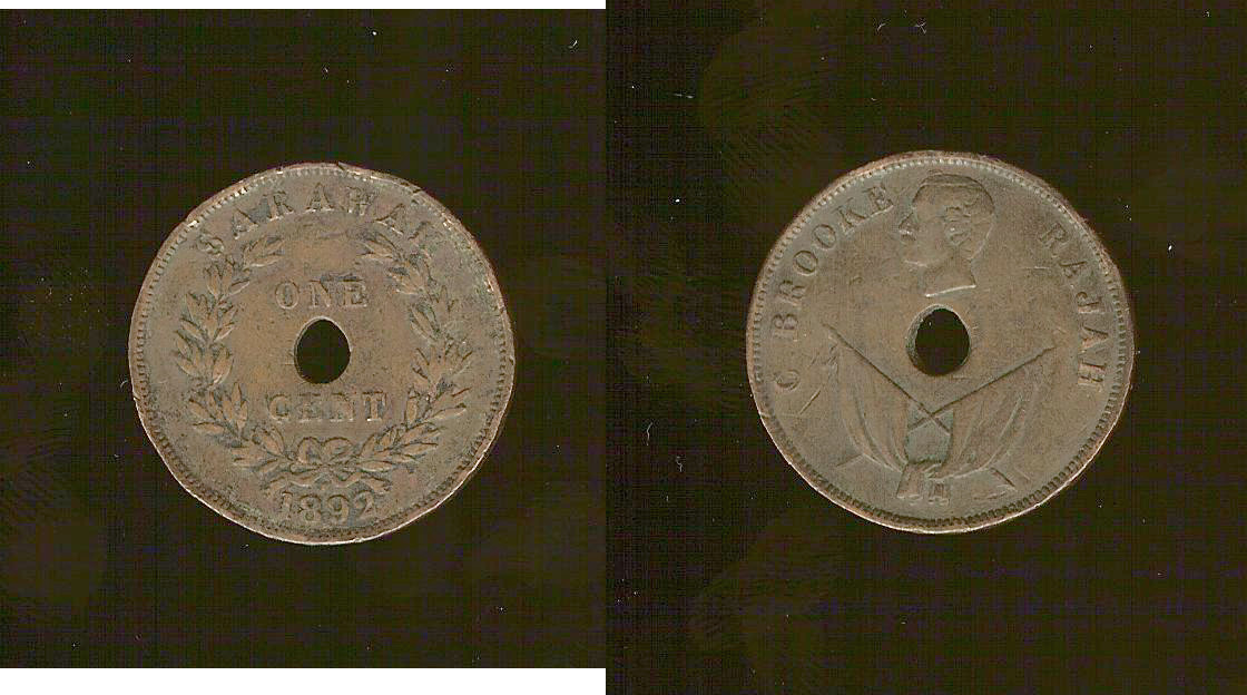 Sarawak cent 1892H gF